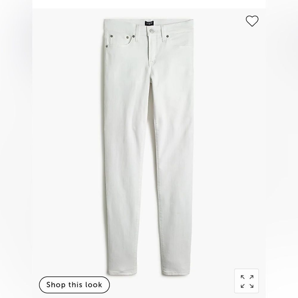 J. Crew 8"-rise white skinny jean in signature stretch*